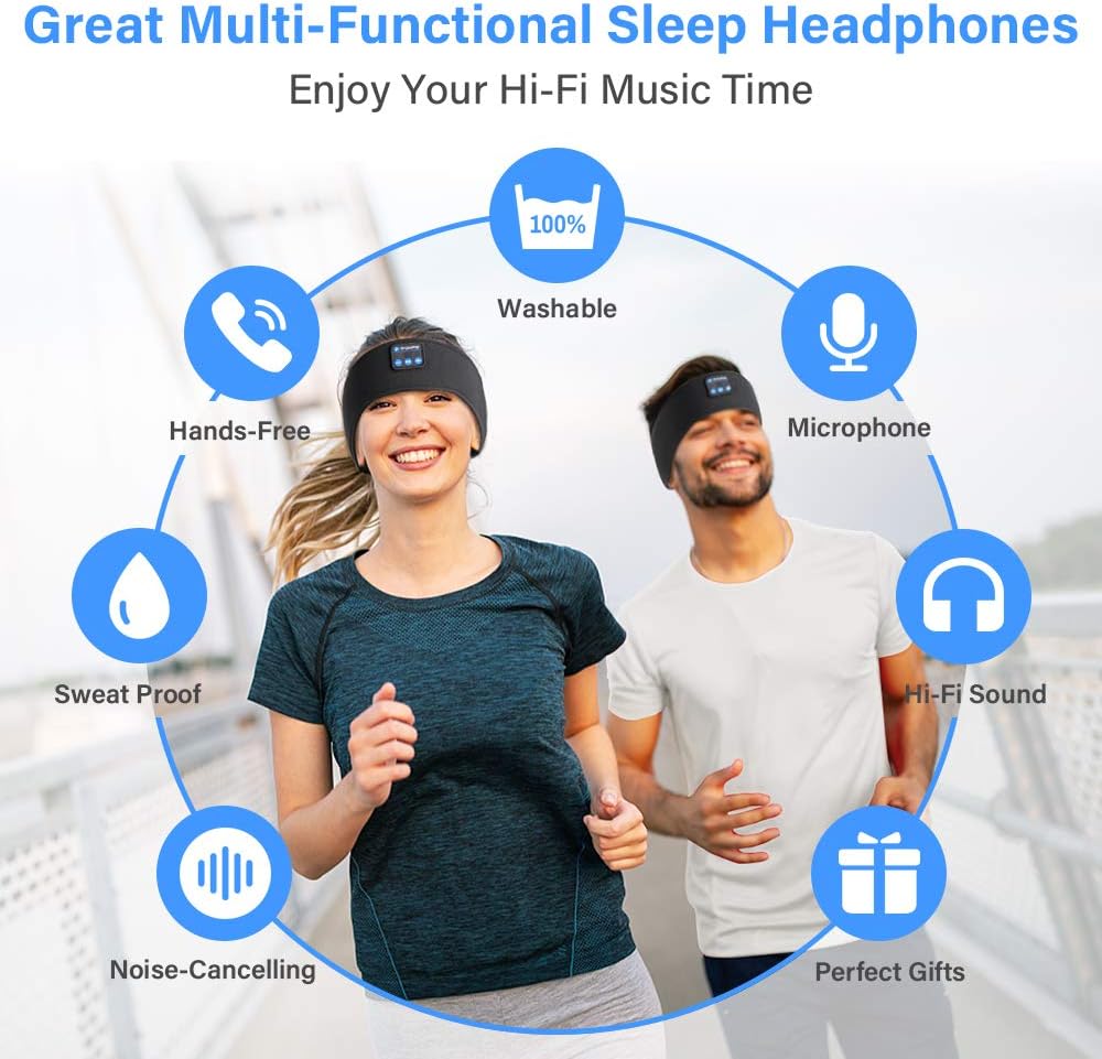 SnoozeNoise Pro™ - Smart Wireless Bluetooth Head Band